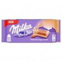 Tablette de chocolat Milka Almond crispy creme 90 Gr