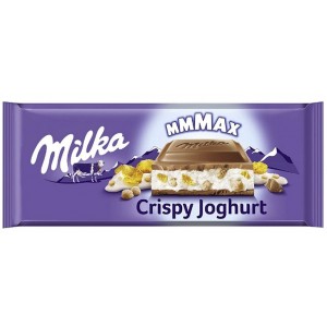 Tablette de chocolat Milka Crispy Joghurt 300 Gr 