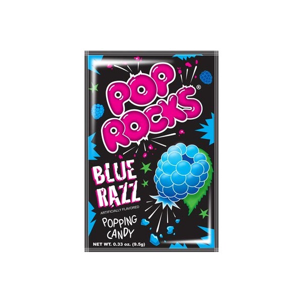 Pop Rocks Sucre pétillant gout framboise bleue 9.5 Gr